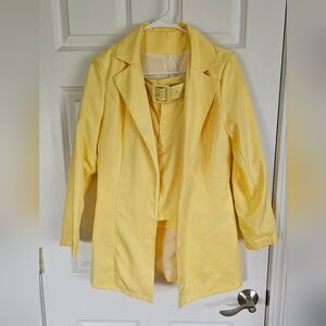 Yellow Women's Blazet And Short Set